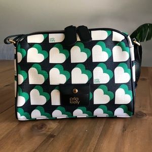 EUC Orla Kiely Love Hearts Iris Crossbody Bag